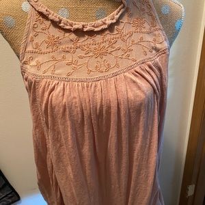 Pretty Pink Lucky Brand High neck tank
